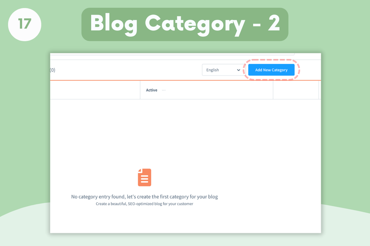 Creating New Blog Category