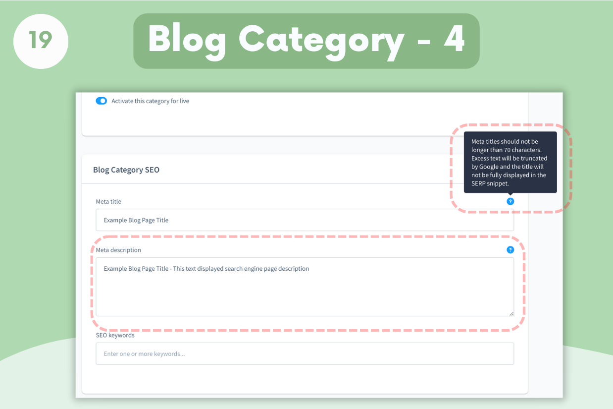 Blog Meta Description and Help Text
