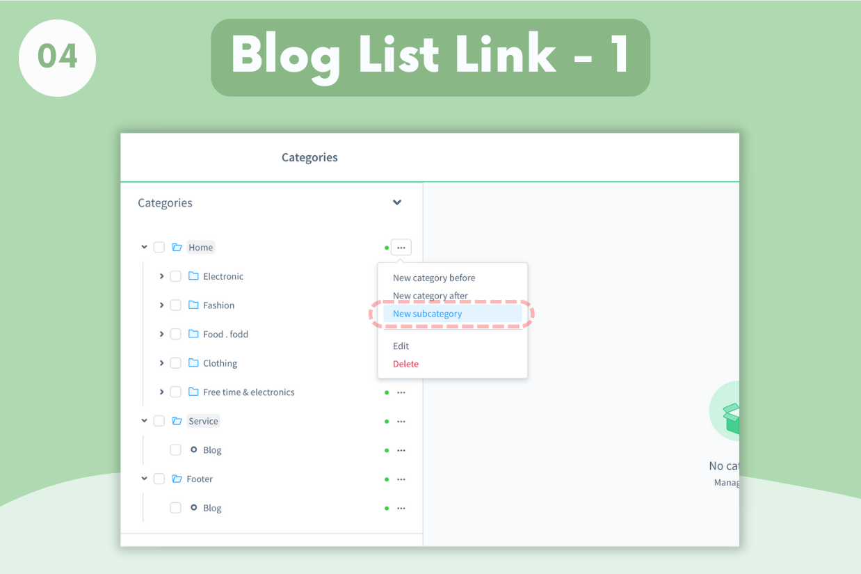 Creating Category Link for blog page